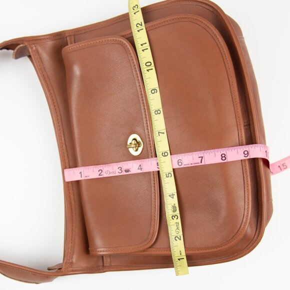 Vintage Coach Taft Bag 9980 Leather Purse Crossbody Bag British Tan EUC - Picture 12 of 12